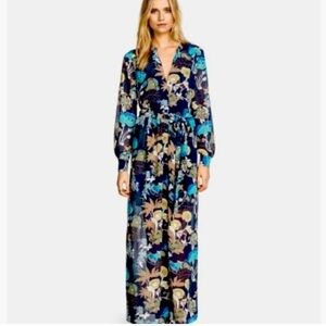 h&m conscious floral chiffon dress Ladies - Pink/Floral Asymmetric Chiffon Dress - Size: L